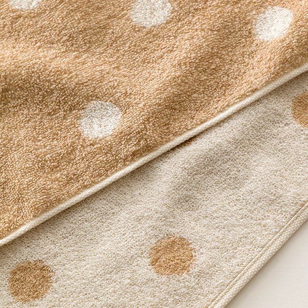 オーガニックコットン ドット バスタオル 58×120