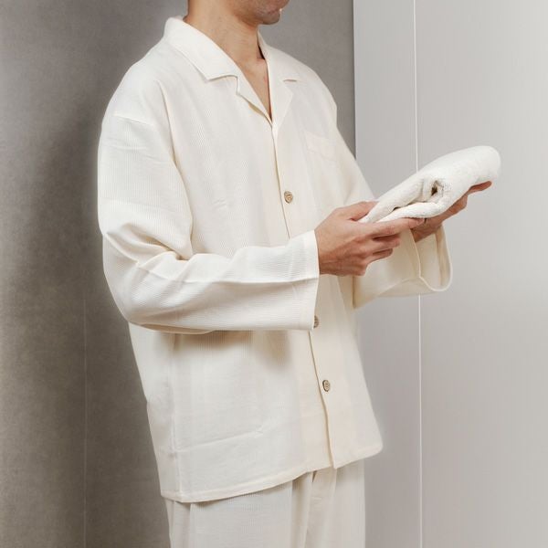 オーガニックコットン メンズ ジンコードパジャマ