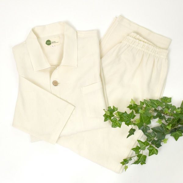 オーガニックコットン メンズ ジンコードパジャマ