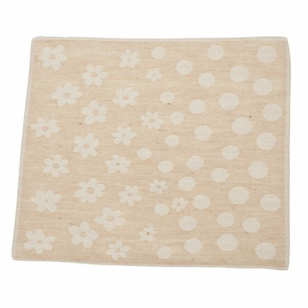 オーガニックコットン 水玉＆花柄ガーゼハンカチ3色セット