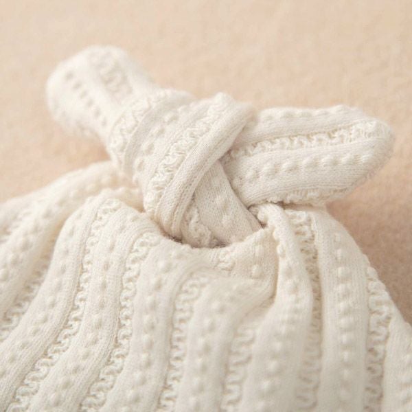 オーガニックコットン ベビー【手編みモチーフ】レーシーニットのフード