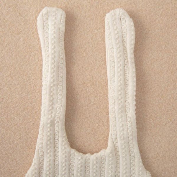 オーガニックコットン ベビー【手編みモチーフ】レーシーニットのフード