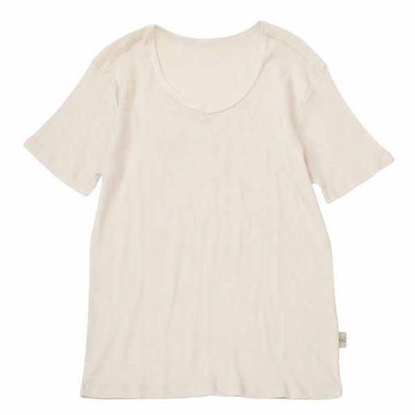 オーガニックコットン メンズ フライスVネックＴシャツ