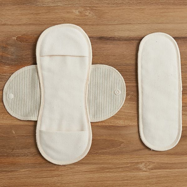 オーガニックコットン ポケット付布ナプキン昼用 ボーダー