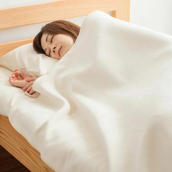 オーガニックコットン 斜文織綿毛布 シングル