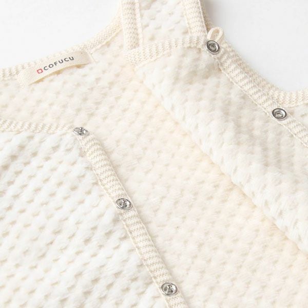 オーガニックコットン ベビー ノースリーブローブ ナチュラル 60-90