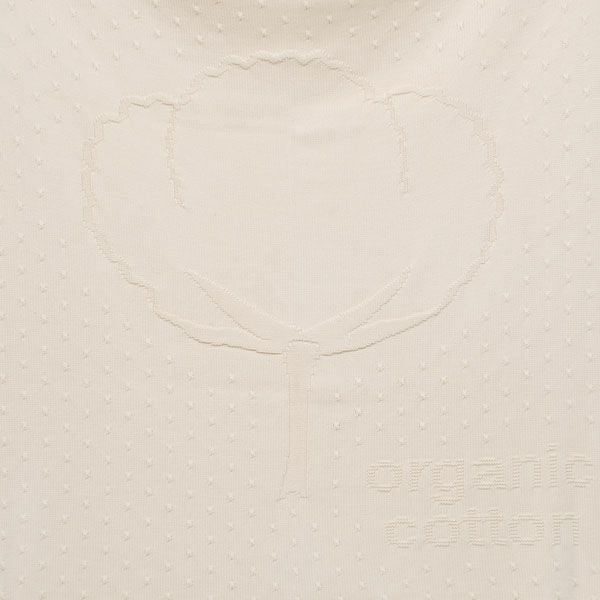 オーガニックコットン ベビー コットンボール柄模様編みアフガン 85×85