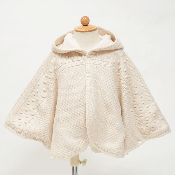 オーガニックコットン ベビー ポップコーンマント