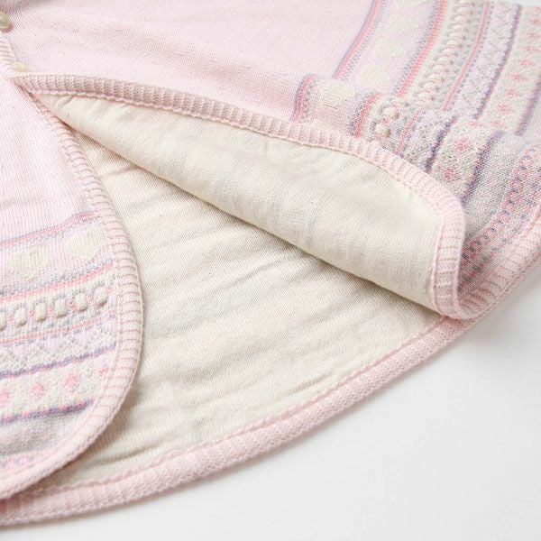 オーガニックコットン ベビー ジャガード編みマント