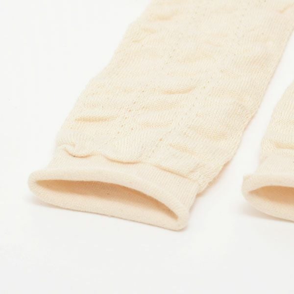 オーガニックコットン ベビー タッセル付きくしゅくしゅレッグウォーマー
