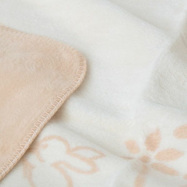 オーガニックコットン ほわほわリバーシブルブランケット うさぎ 85x100