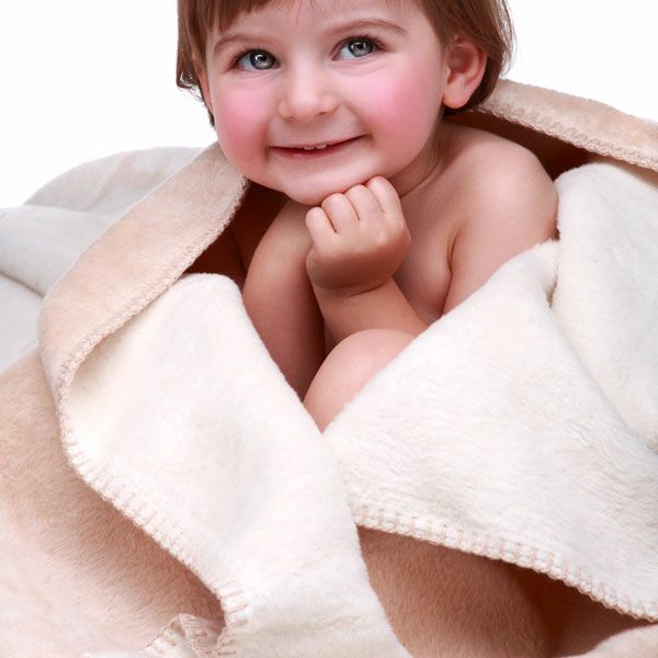 オーガニックコットン ほわほわリバーシブルブランケット うさぎ 85x100