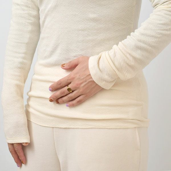 オーガニックコットン 薄手接結インナーシャツ（長袖）