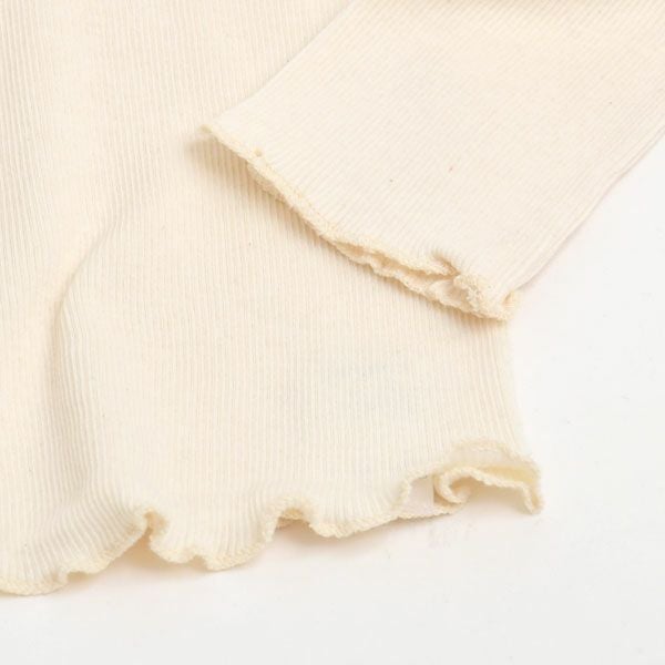 オーガニックコットン リブ クルーネックカットソー（長袖）