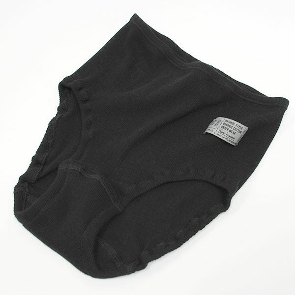 オーガニックコットン ハイライズショーツ ブラック M～L