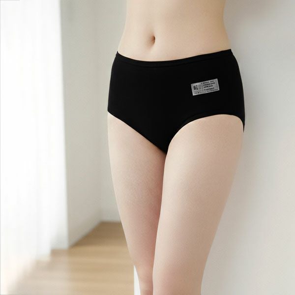 オーガニックコットン ハイライズショーツ ブラック M～L