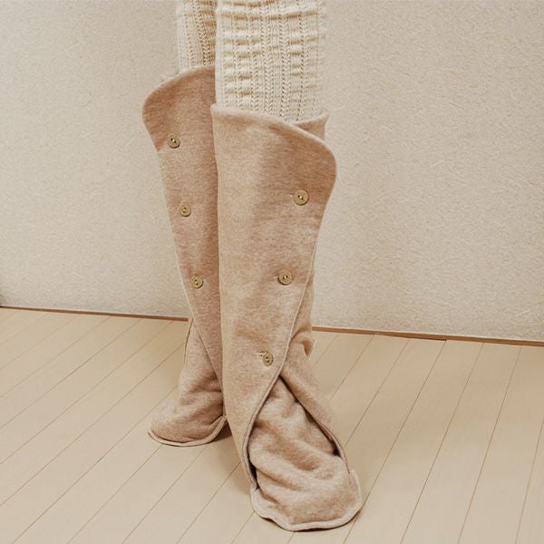 オーガニックコットン あったかロングルームシューズ