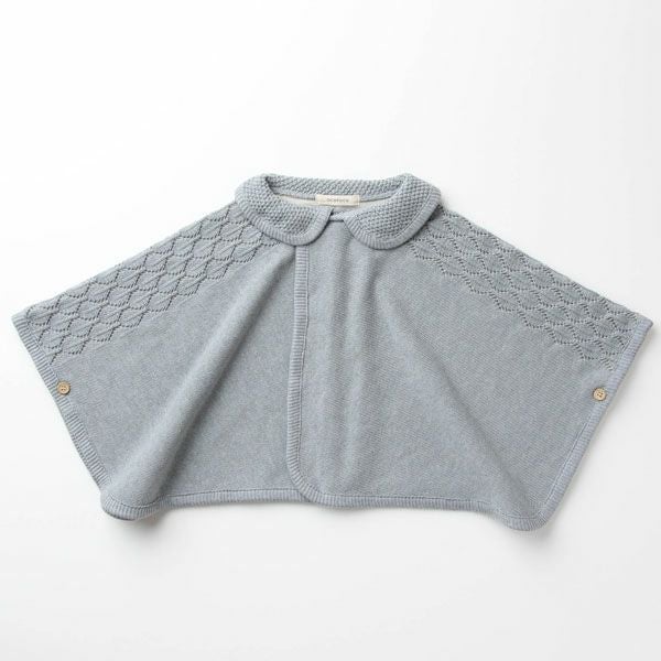 オーガニックコットン ベビー衿付きケープ