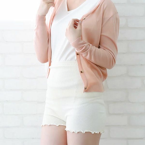 オーガニックコットン 腹巻付きニットパンツM～L