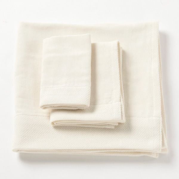 オーガニックコットン 3重ガーゼウォッシュタオル ナチュラル 30×35