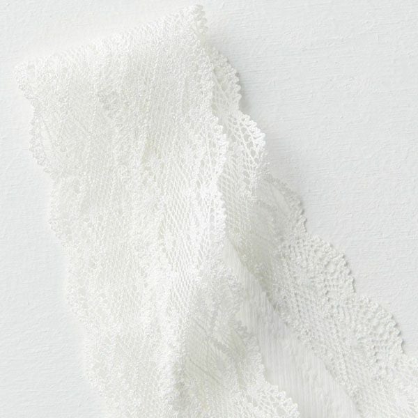 オーガニックコットン シルクレーステレコタンクトップ ホワイト M