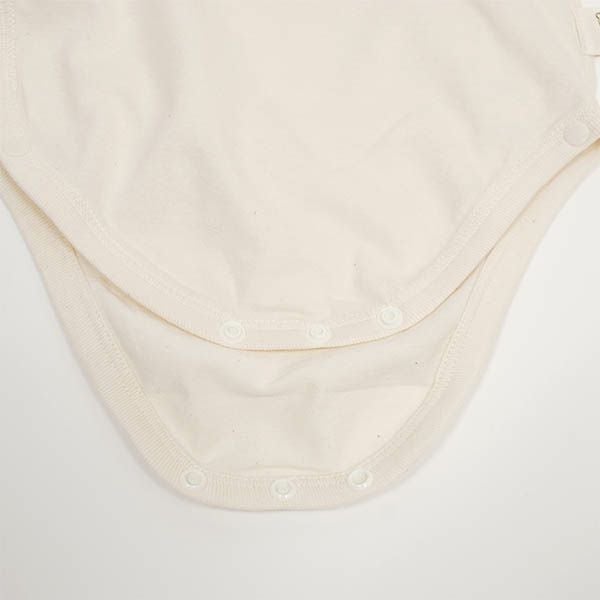 オーガニックコットン ベビー ラップスーツ（半袖） 生成り 60