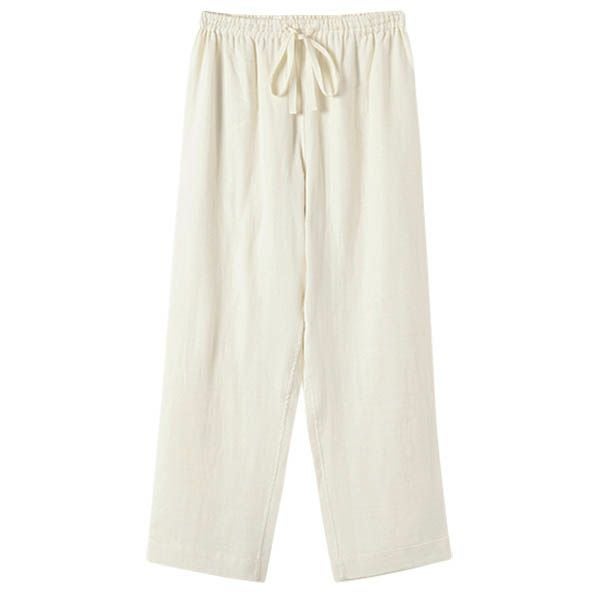 オーガニックコットン 綾Wガーゼ前開きメンズパジャマ