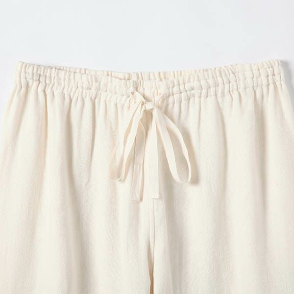 オーガニックコットン 綾Wガーゼ前開きメンズパジャマ