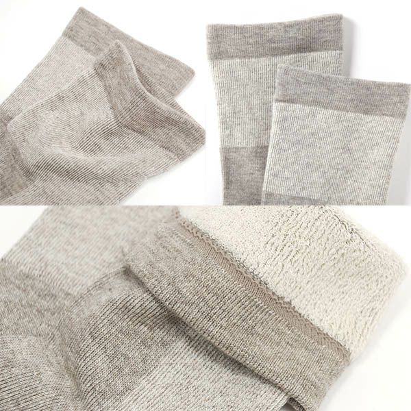 オーガニックコットン＆ヤク 厚手おやすみソックス