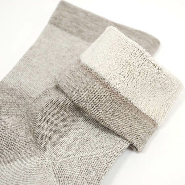 オーガニックコットン＆ヤク 厚手おやすみソックス