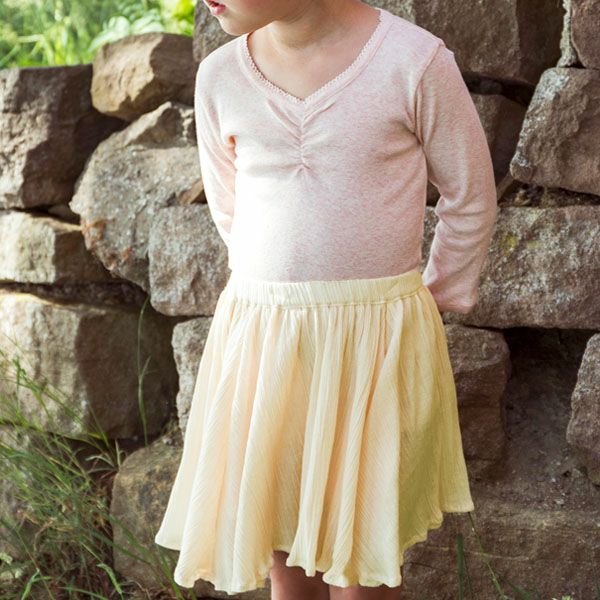 オーガニックコットン キッズ クレープ スカート