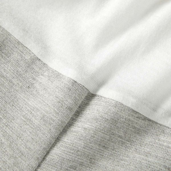 【SALE／50%OFF】オーガニックコットン＆ヤク ミラノ天竺 襟付き切替ショートオール(半袖)