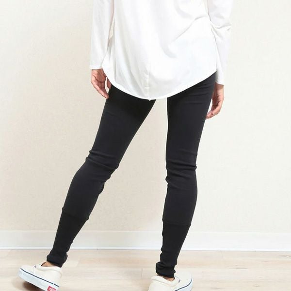 オーガニックコットン 裾リブスキニーパンツ