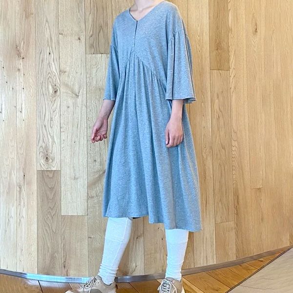 オーガニックコットン 裾リブスキニーパンツ