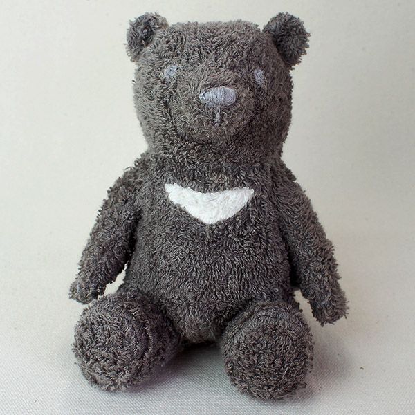 オーガニックコットン 草木染めツキノワグマのぬいぐるみ S