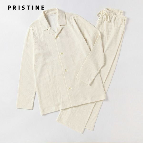 オーガニックコットン エアニット前開きパジャマ ナチュラル M