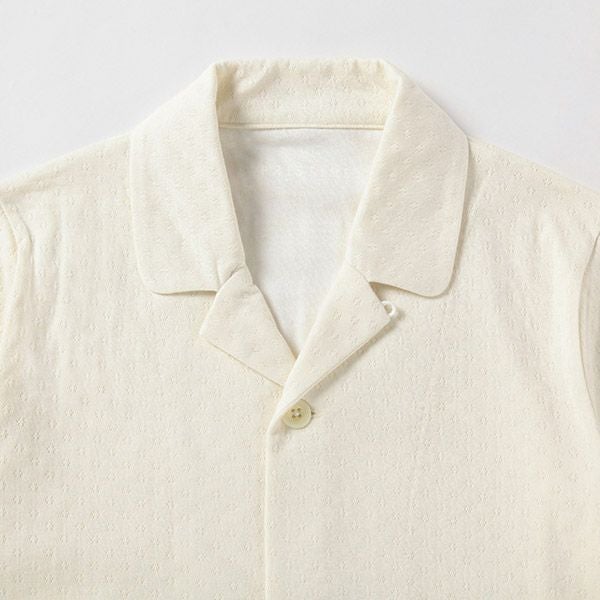 オーガニックコットン エアニット前開きパジャマ ナチュラル M