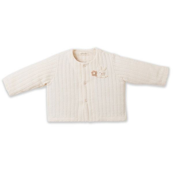 オーガニックコットン ベビー【手編みモチーフ】レーシーニット