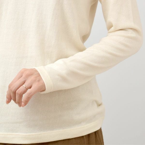 オーガニックコットン ガーゼ天竺ニットタートルネック