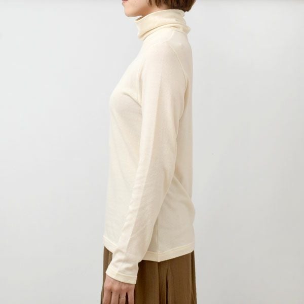 オーガニックコットン ガーゼ天竺ニットタートルネック