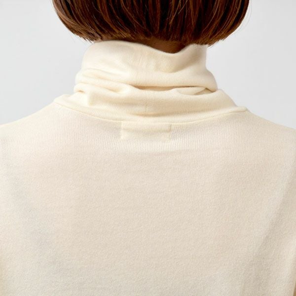 オーガニックコットン ガーゼ天竺ニットタートルネック