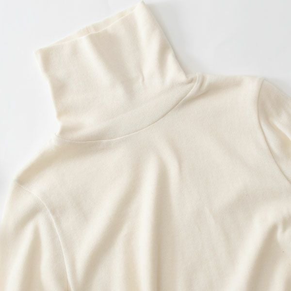 オーガニックコットン ガーゼ天竺ニットタートルネック