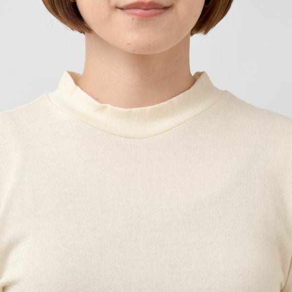 オーガニックコットン ガーゼ天竺ニットハイネック