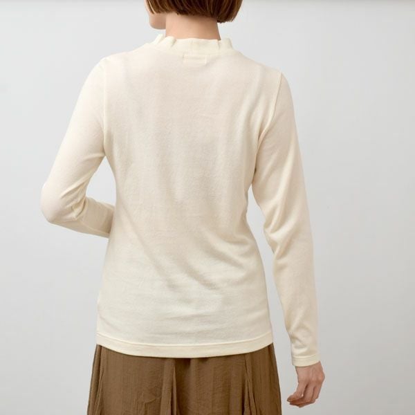 オーガニックコットン ガーゼ天竺ニットハイネック
