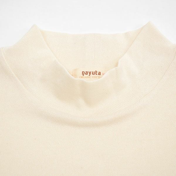 オーガニックコットン ガーゼ天竺ニットハイネック