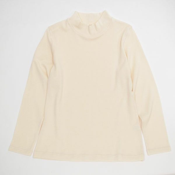 オーガニックコットン ガーゼ天竺ニットハイネック