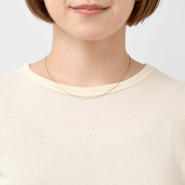 オーガニックコットン ガーゼ天竺ニットクルーネック