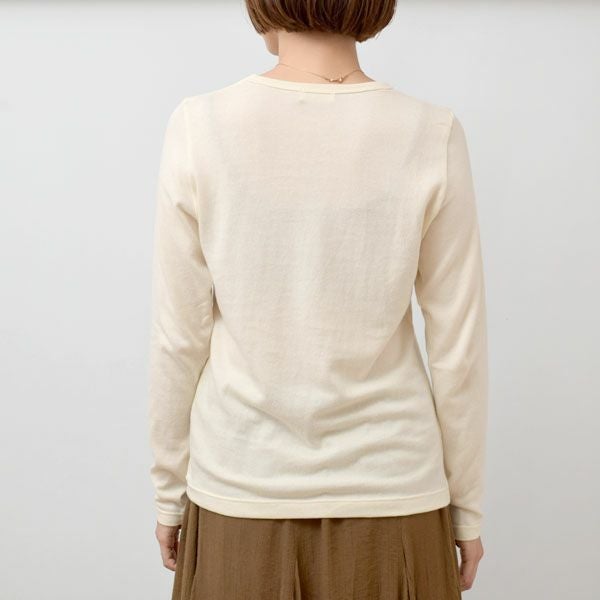 オーガニックコットン ガーゼ天竺ニットクルーネック