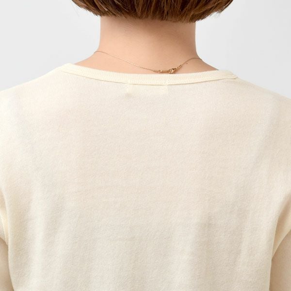 オーガニックコットン ガーゼ天竺ニットクルーネック