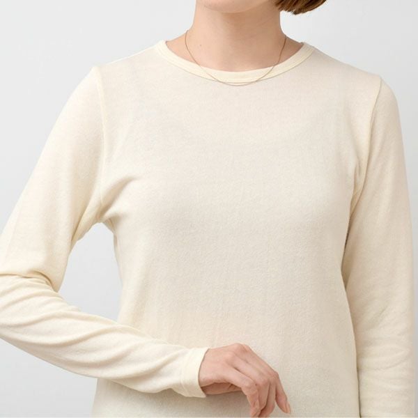 オーガニックコットン ガーゼ天竺ニットクルーネック